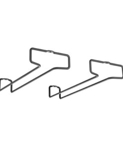 Metaltex Wijnglazenrek 11x26x4 cm Zwart 2 Stuks