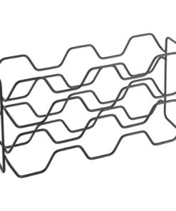 Metaltex Wijnrek Hexagon voor 10 Flessen 43x12x22 cm Zwart