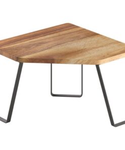 Metaltex York Lava Kruidenrek Hoek 25x25x16 cm Acacia Hout/Zwart Metaal