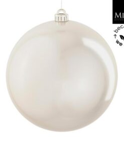 Mica Decorations Kerstbal Onbreekbaar 25 cm Cr&egrave;me Parelmoer