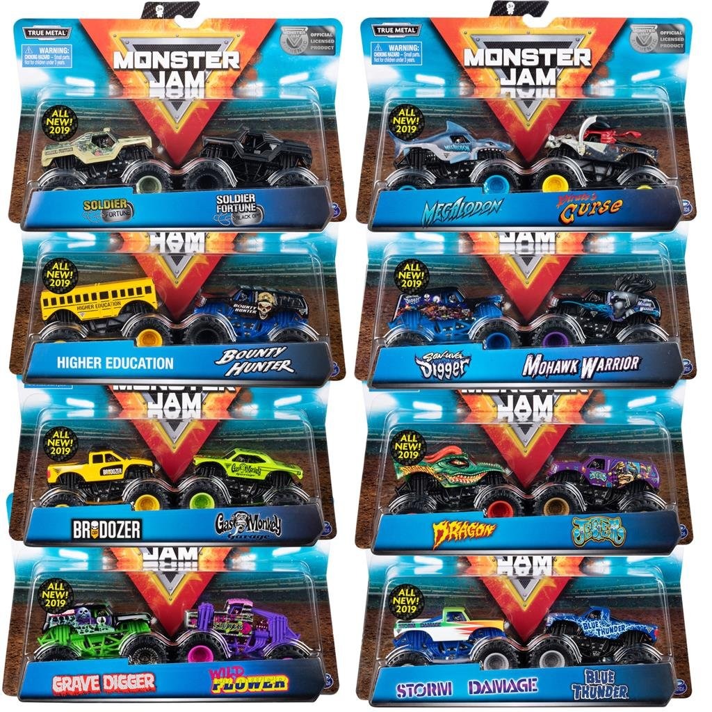 Monster Jam Die-Cast Trucks 1:64 2 Stuks Assorti - Afbeelding 2