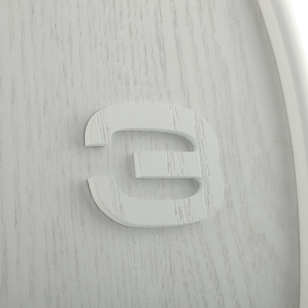 NeXtime NE-3095WI Wandklok Dia. 53 X 3 Cm, Hout, Wit, 'Wood Wood Big' - Image 5