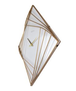 Alternative view of NeXtime NE-3268 Turning Square Wandklok Groot 85 cm Goud/Wit/Metaal