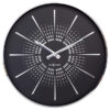 NeXtime NE-3287ZW Stille Wandklok - 40cm- Zwart - Metaal - "Excentric"