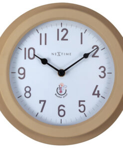 NeXtime NE-4301BR Buitenwandklok 22CM Metaal Bruin Poppy