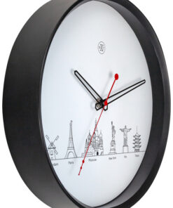 Alternative view of NeXtime NX-7350 Wandklok NXt Worldtour Dia 30cm Kunststof Zwart