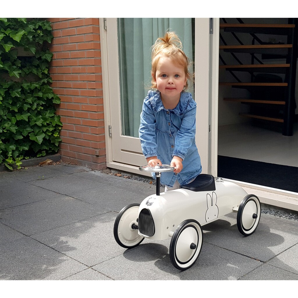 Nijntje Retro Loopauto Wit/Zwart - Afbeelding 5