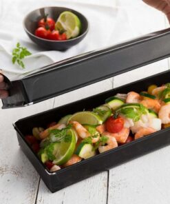 Alternative view of Nostik Stoom- en Braadplaten 32x12 cm Zwart