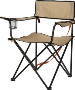 Opvouwbare Metalen Campingstoel Lichtbruin