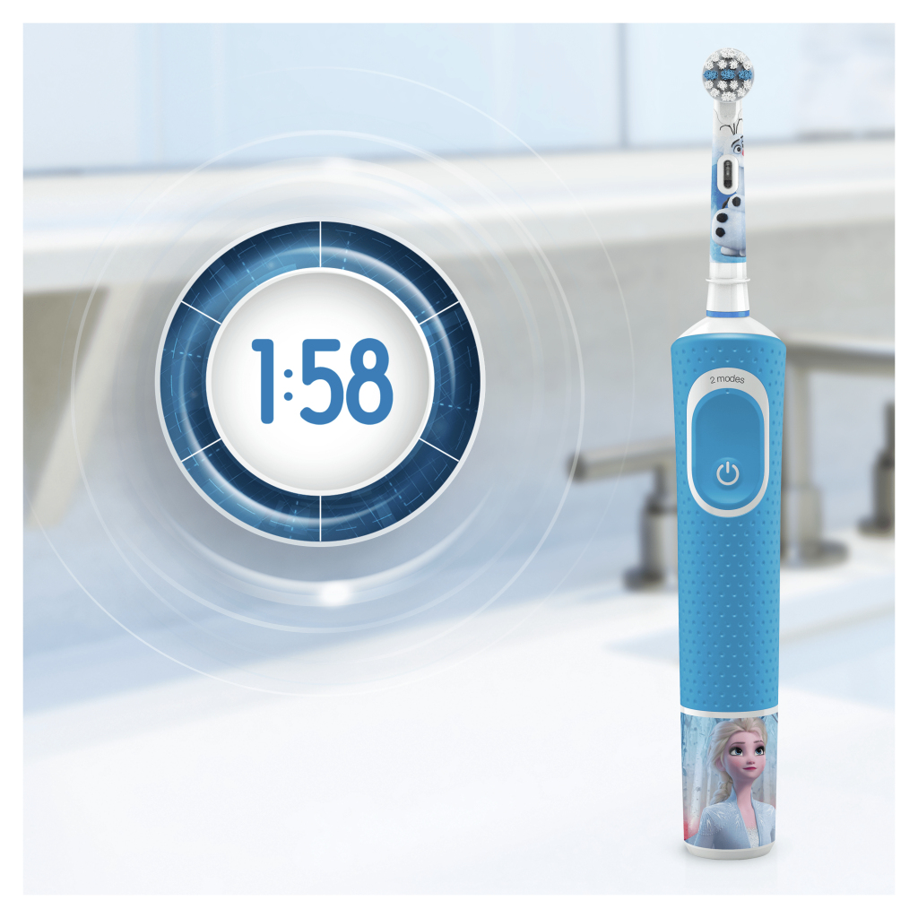 Oral-B Kids Disney Frozen 2 Elektrische Tandenbostel Blauw/Wit - Image 5