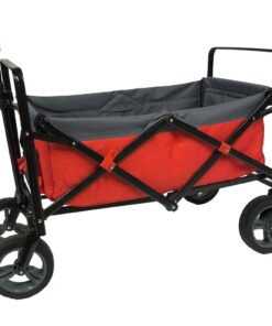 Outdoor Opvouwbare Bolderwagen Rood/Grijs/Zwart
