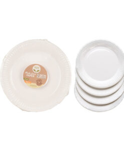 Papieren Borden 18 cm 20 Stuks Wit