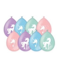 Party Ballonnen Eenhoorn 8 Stuks Roze/Paars/Blauw/Groen