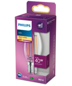 Alternative view of Philips LED Kaarslamp 40W E14 Warm Wit