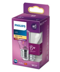 Alternative view of Philips LED Kogellamp 15W E27 Warm Wit