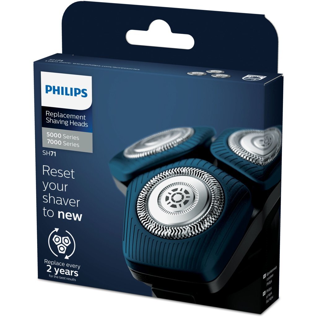 Philips SH71/50 Shaver Series 7000/5000 Vervangende Scheerhoofden 3 Stuks Zilver - Image 2