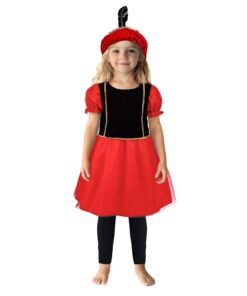 Pietenjurk 98-104 Zwart/Rood