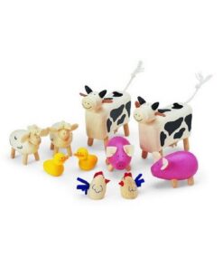 Pintoy P03518 Houten Boerderijdieren 10-delig