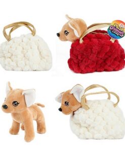 Pluchen Chihuahua Hond in Blingbling Handtas