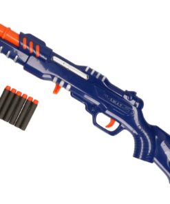 Police Geweer Blauw/Oranje met 6 Foampijlen