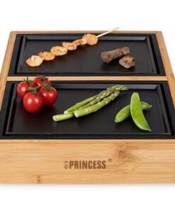 Princess 104040 Dinner4 All Pure Gourmetstel Zwart/Bamboe