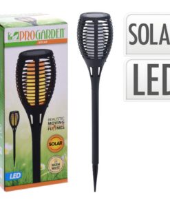 Pro Garden Solar LED Fakkel 10x58 cm Zwart