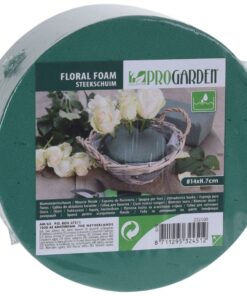 Pro Garden Steekschuim Rond 14x7 cm Groen