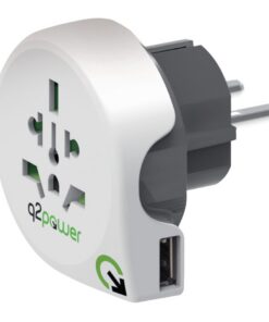Q2 Power 1.100110 Reisadapter Wereld-naar-europa Usb Geaard