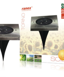 Ranex RA-5000406 LED Solar Grondspot RVS