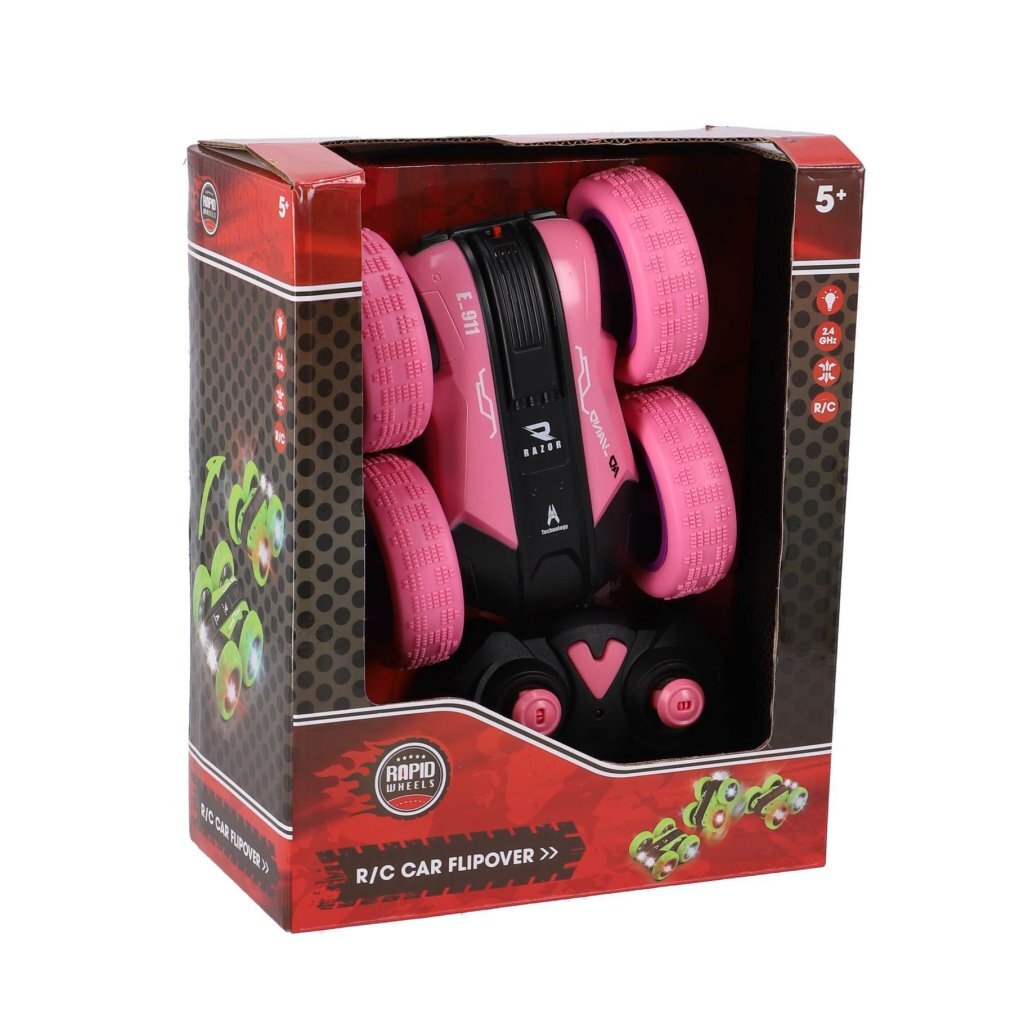 Rapid Wheels RC Flipover Auto Roze + Licht - Image 2