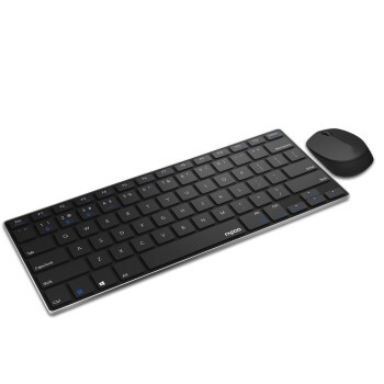 Rapoo 9000M Multimodus Draadloze Ultraslanke Desktop Combo Set QWERTY Zwart - Afbeelding 4