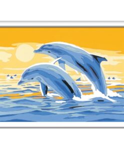 Alternative view of Ravensburger CreArt Schilderen op Nummer Springende Dolfijnen