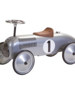 Retro Roller Metalen Loopauto Jean 75x40x40 cm Zilver