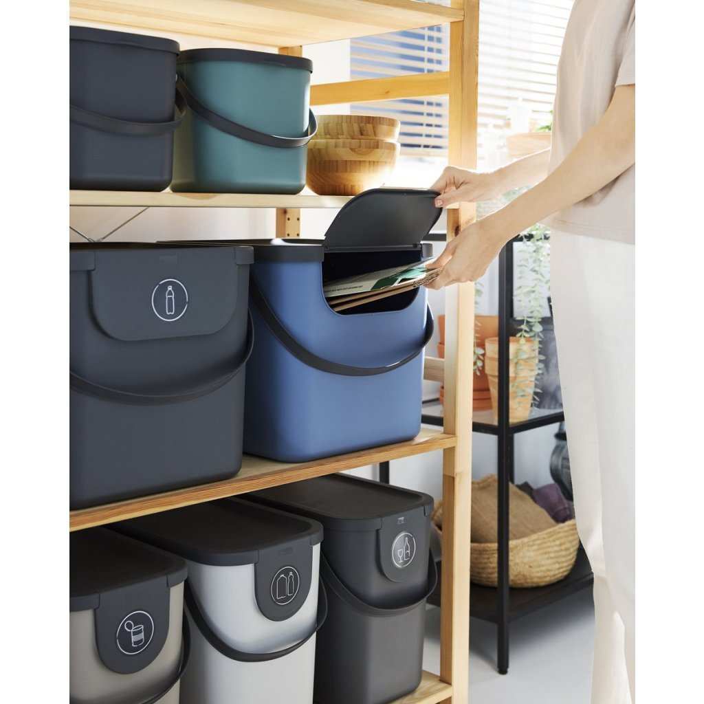 Rotho ALBULA Afvalscheider 38.8x35.5x33.9 cm 40L Horizon Blauw - Image 2