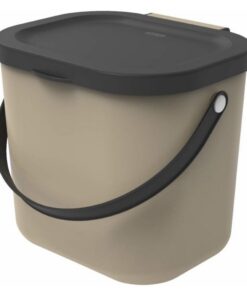 Rotho ALBULA Bio Afvalbakje 23.5x20x20.8 cm 6L Cappuccino