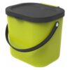 Rotho ALBULA Bio Afvalbakje 23.5x20x20.8 cm 6L Lime Groen