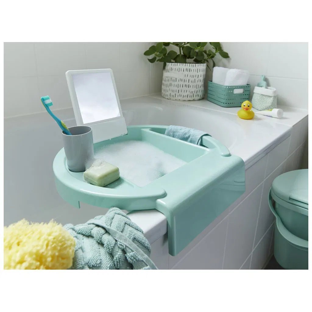 Rotho AVA Kinderwasbakje voor op Badrand 40x40x13 cm Sage Green - Image 2