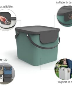 Alternative view of Rotho Albula Afvalscheider 40L Groen/Antraciet