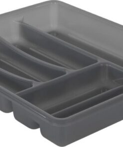 Rotho Basic Bestekbak 6 Vakken Antraciet