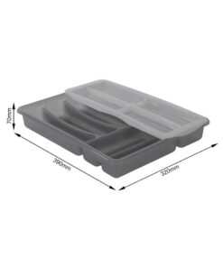 Alternative view of Rotho Basic Bestekbak 6 Vakken Variabel Antraciet