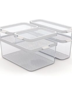 Rotho Cauma Set Koelkastorganizer 4.65L + 2L + 1.15L + 2x 1.2L Transparant