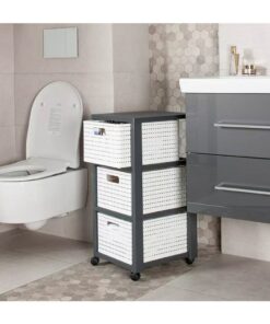 Alternative view of Rotho Country Design Ladekast met Wielen 3x18L Wit