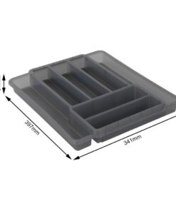 Rotho Domino Bestekbak 7 Vakken Antraciet