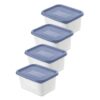 Rotho Domino Diepvriesdozen Etiket Decor 4x0.75L Horizon Blauw/Wit
