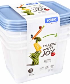 Rotho Domino Diepvriesdozen Etiket Decor 4x1L Horizon Blauw/Wit
