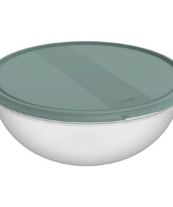 Rotho ELEMENTS Koelkast Bewaardoos Rond 0.4L Mistletoe Groen/Transparant