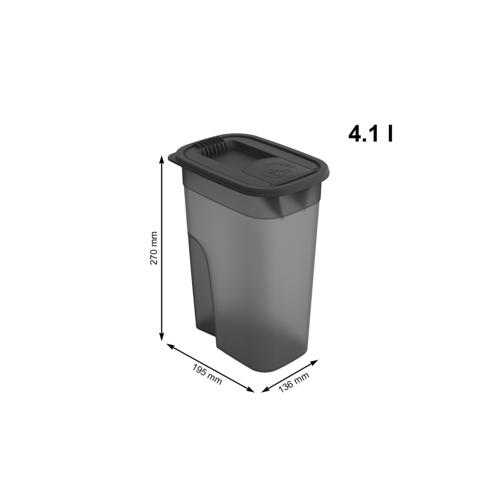 Rotho Flo Pet Food Container 4,1L Antraciet Transparant - Image 4
