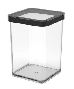 Rotho LOFT Bewaardoos 10x10x14.2 cm 1L Zwart/Transparant