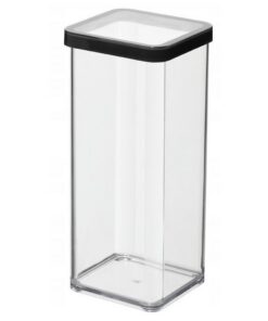 Rotho LOFT Bewaardoos 10x10x21 cm 1.5L Zwart/Transparant