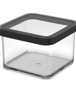 Rotho LOFT Bewaardoos 10x10x7.2 cm 0.5L Zwart/Transparant